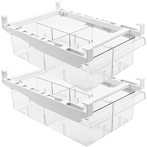2 Tiroirs de Rangement Coulissants pour Réfrigérateur
