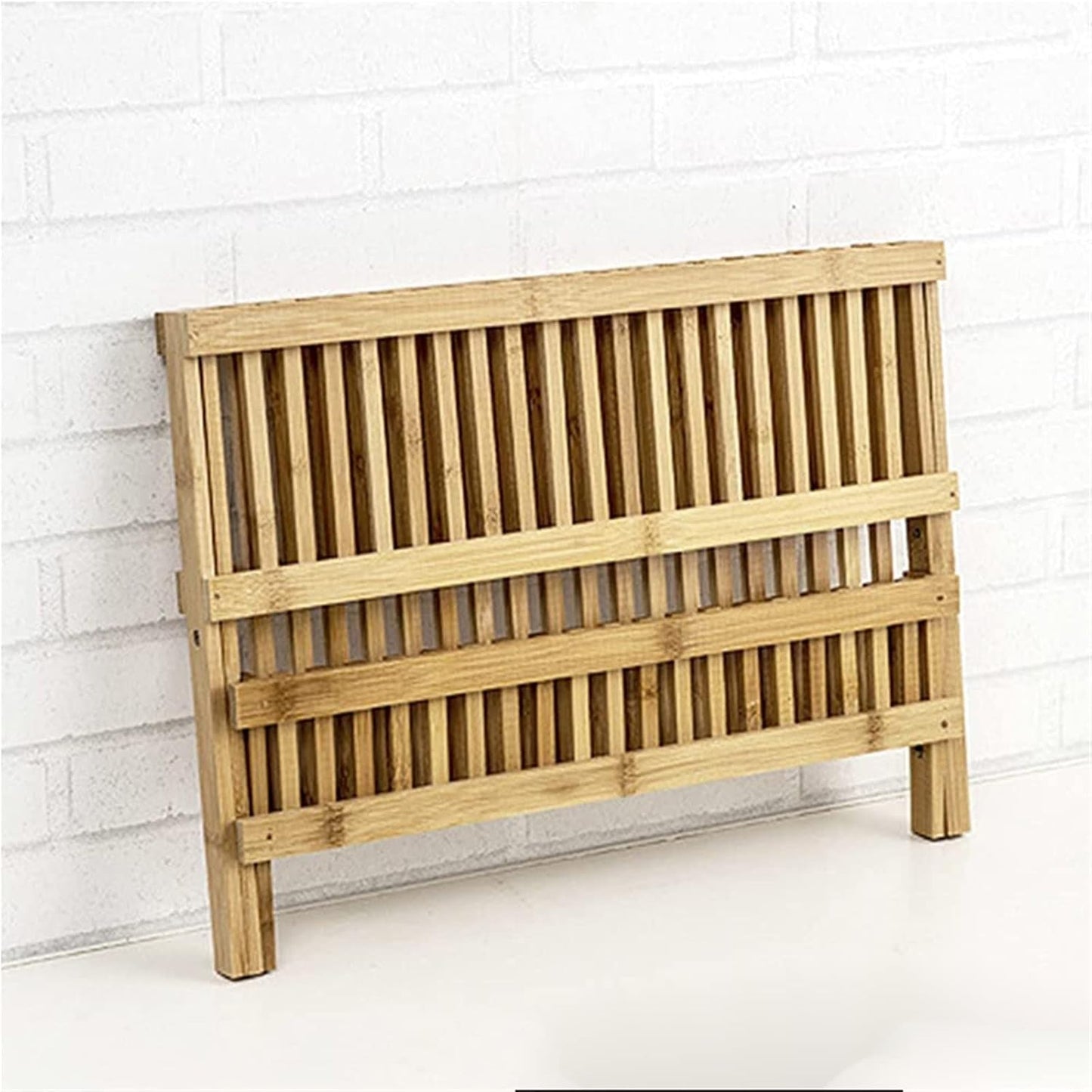 Bambook™ Égouttoir à vaisselle pliable double couche en bois de bamboo