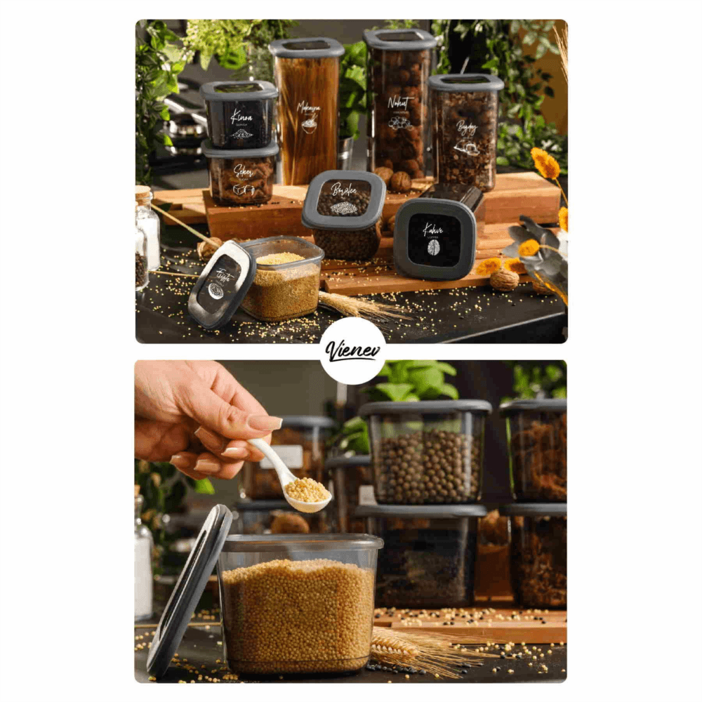 Transformez votre rangement avec les boîtes Élegani !
✅ 20 pièces polyvalentes : 5 tailles adaptées à vos besoins (0,3L à 1,8L).
🔒 Couvercles hermétiques : Protègent contre l’humidité et les parasites.
🍚 Idéal pour cuisine/bureau : Aliments secs, riz, pâtes, ou matériel de bricolage.
🧼 Facile à nettoyer : Passe au lave-vaisselle pour une hygiène impeccable.
→ Conseil : Ajoutez un call-to-action comme « Voir les tailles disponibles ➡️