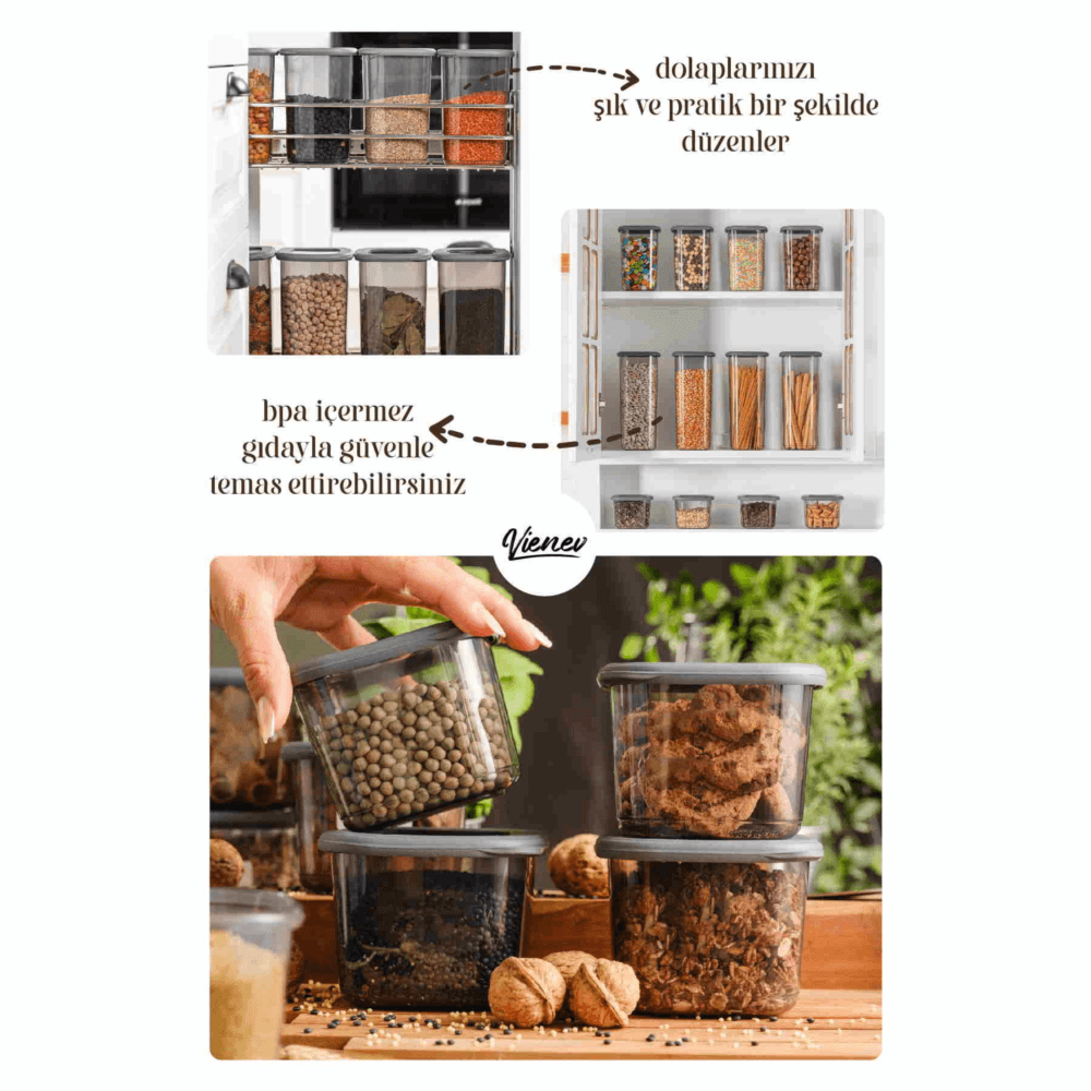 Transformez votre rangement avec les boîtes Élegani !
✅ 20 pièces polyvalentes : 5 tailles adaptées à vos besoins (0,3L à 1,8L).
🔒 Couvercles hermétiques : Protègent contre l’humidité et les parasites.
🍚 Idéal pour cuisine/bureau : Aliments secs, riz, pâtes, ou matériel de bricolage.
🧼 Facile à nettoyer : Passe au lave-vaisselle pour une hygiène impeccable.
→ Conseil : Ajoutez un call-to-action comme « Voir les tailles disponibles ➡️