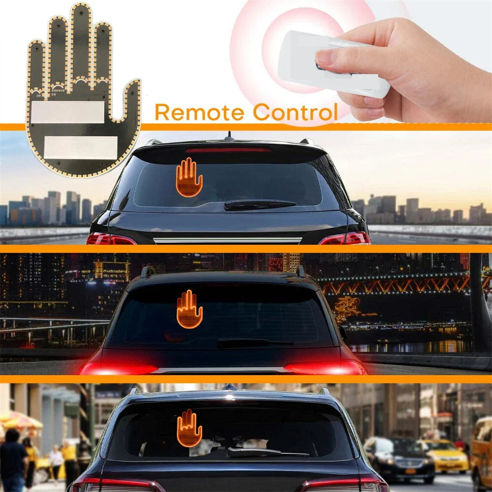 SignalMain™ Lumière drôle route rage panneaux fenêtre arrière lumière télécommande