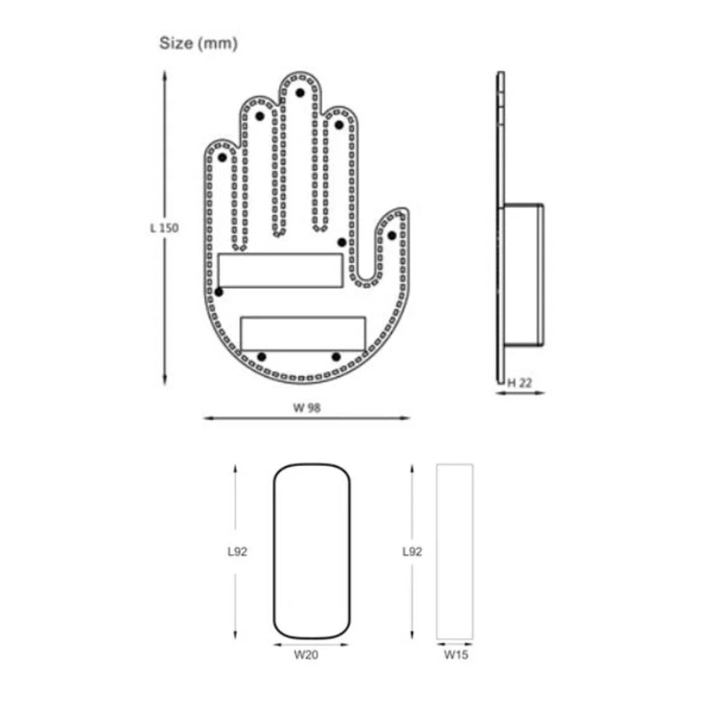 SignalMain™ Lumière drôle route rage panneaux fenêtre arrière lumière télécommande