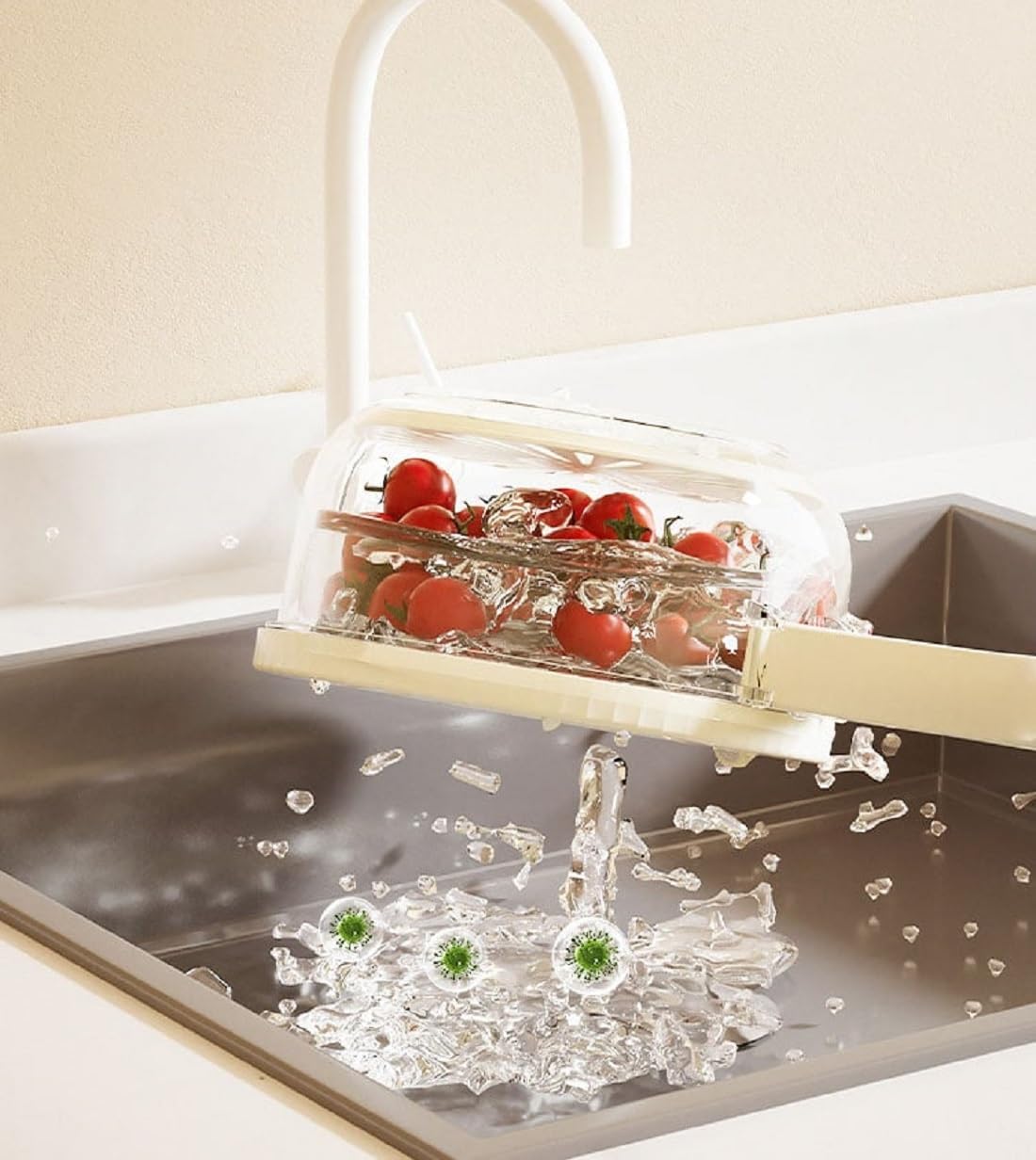 AquaBowl™ Bol de lavage multifonctionnel pour fruits et légumes