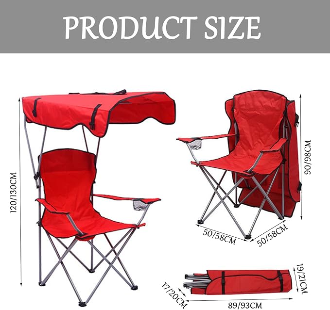 ALPHACAMP™ Chaises de camping avec auvent