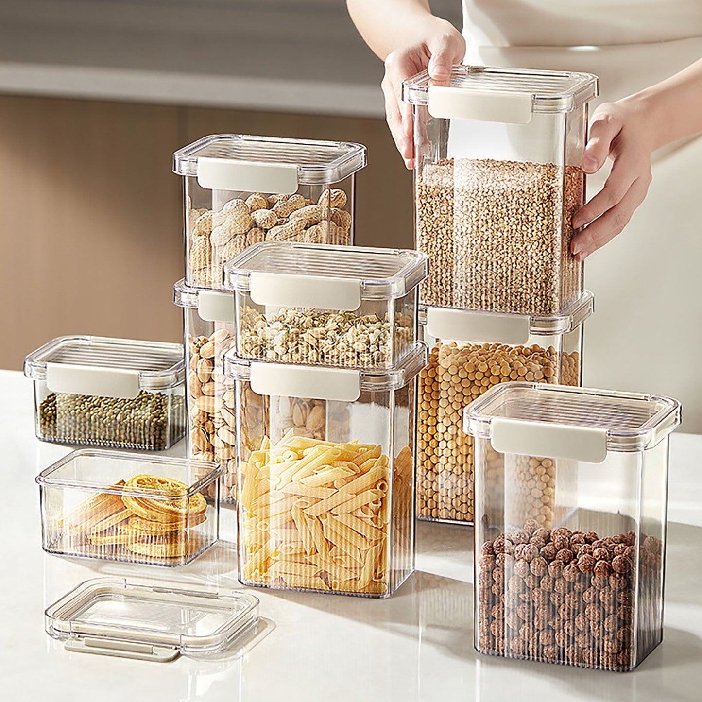 Pot Transparent Scellé, Avec Couvercle De Cuisine