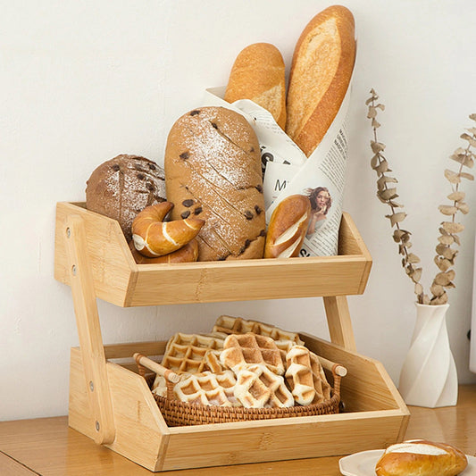 EcoRangement™ Mir de rangement en bois à 2 niveaux